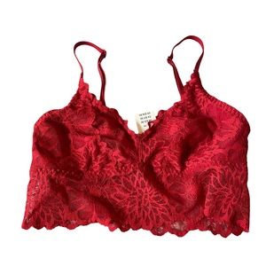 NWT Victoria Secret PINK Red Bralette Womens XS